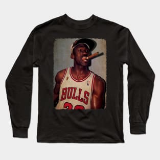 Michael Jordan Cigar Long Sleeve T-Shirt